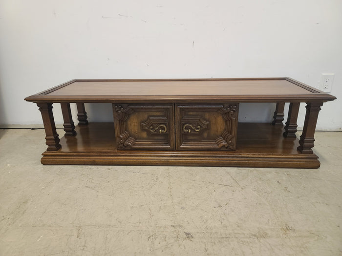 Vintage Style Coffee Table with Storage Drawers