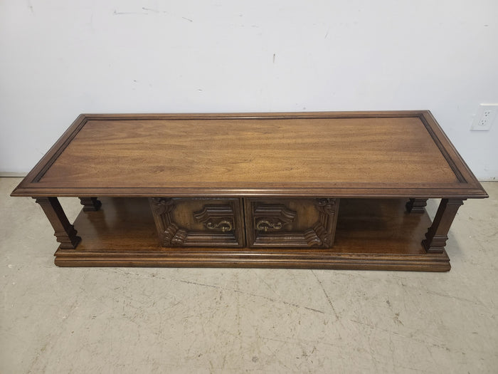 Vintage Style Coffee Table with Storage Drawers