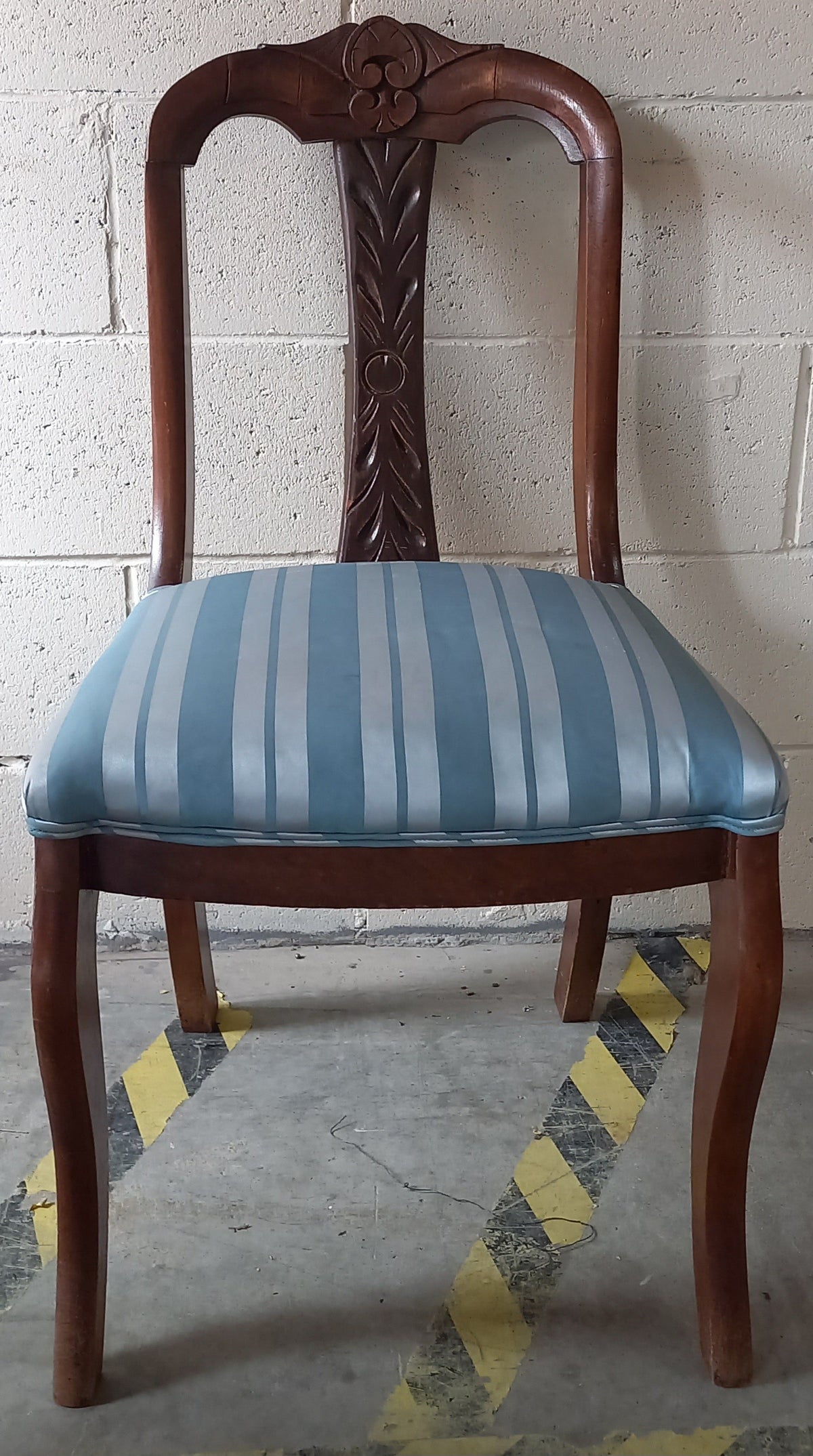 Set of 2 Blue Stripped Chairs