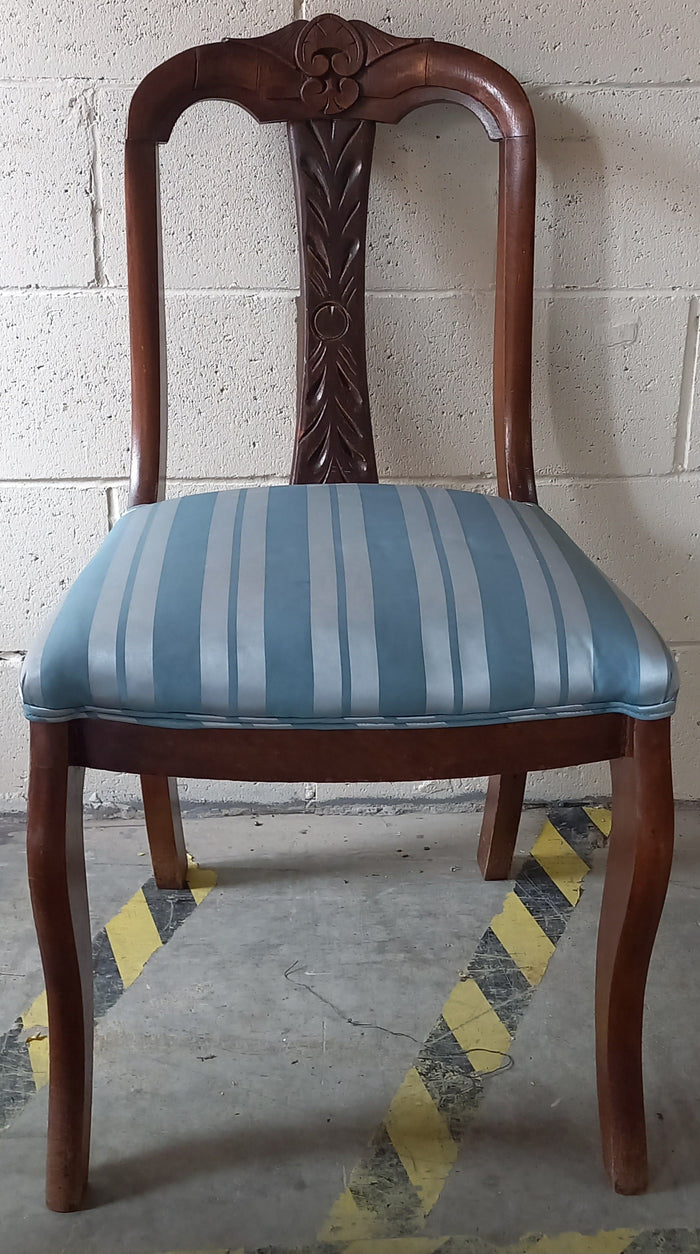 Set of 2 Blue Stripped Chairs