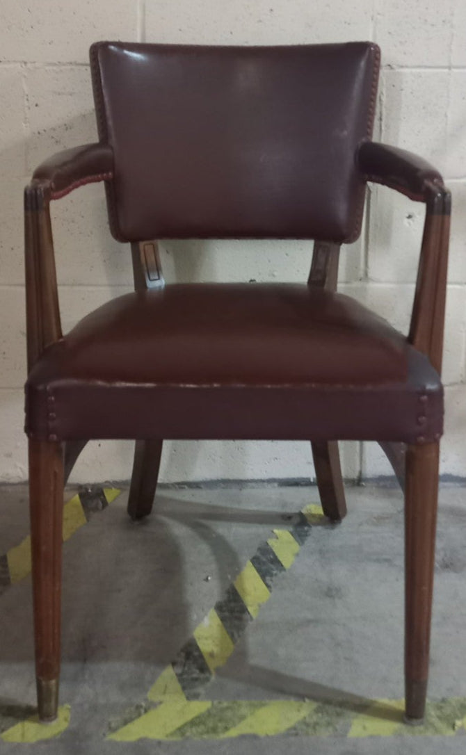 Set of 2 Purple Leather Chairs