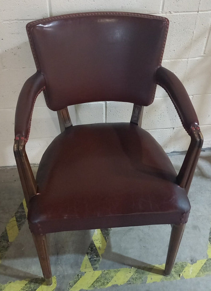 Set of 2 Purple Leather Chairs