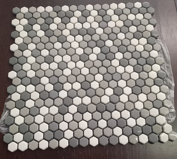 11.5" x 11.5" Hex Mosaic Tiles .95 sq. ft (11 per box)