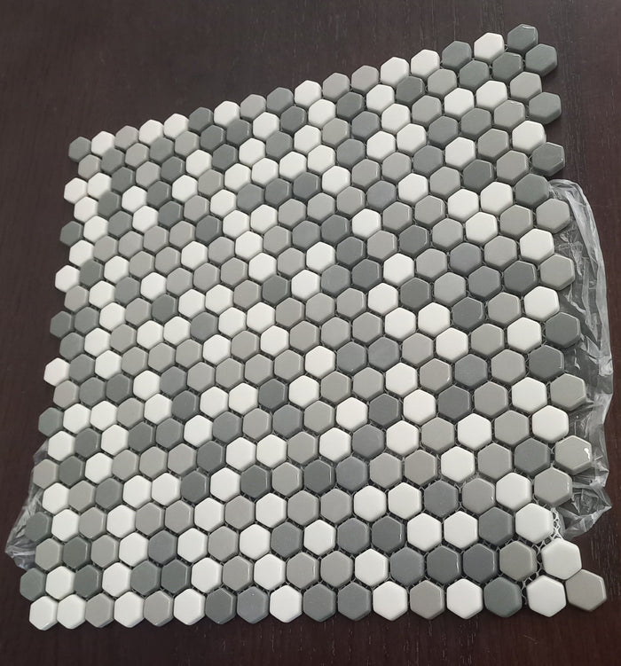 11.5" x 11.5" Hex Mosaic Tiles .95 sq. ft (11 per box)