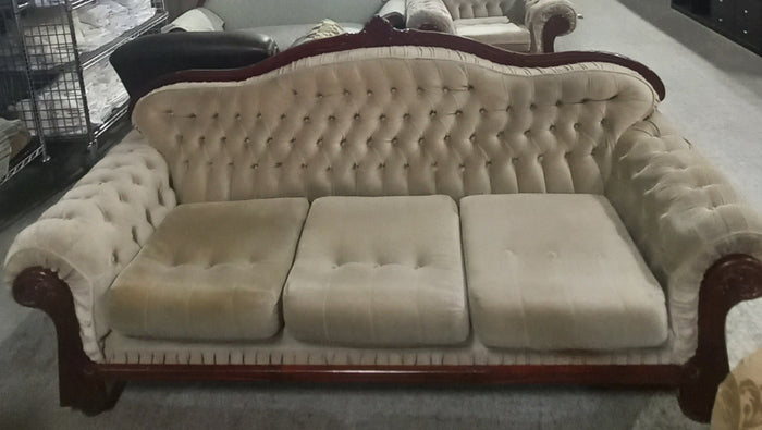 Tufted Beige Sofa