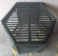 Bamboo Side Table W/ Glass Top