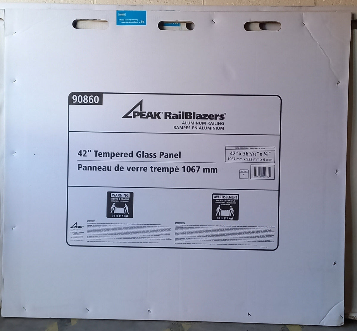 Peak RailBlazers 42" Tempered Glass Panel