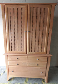 Beige Wardrobe with Five Drawers