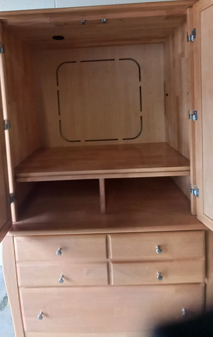 Beige Wardrobe with Five Drawers