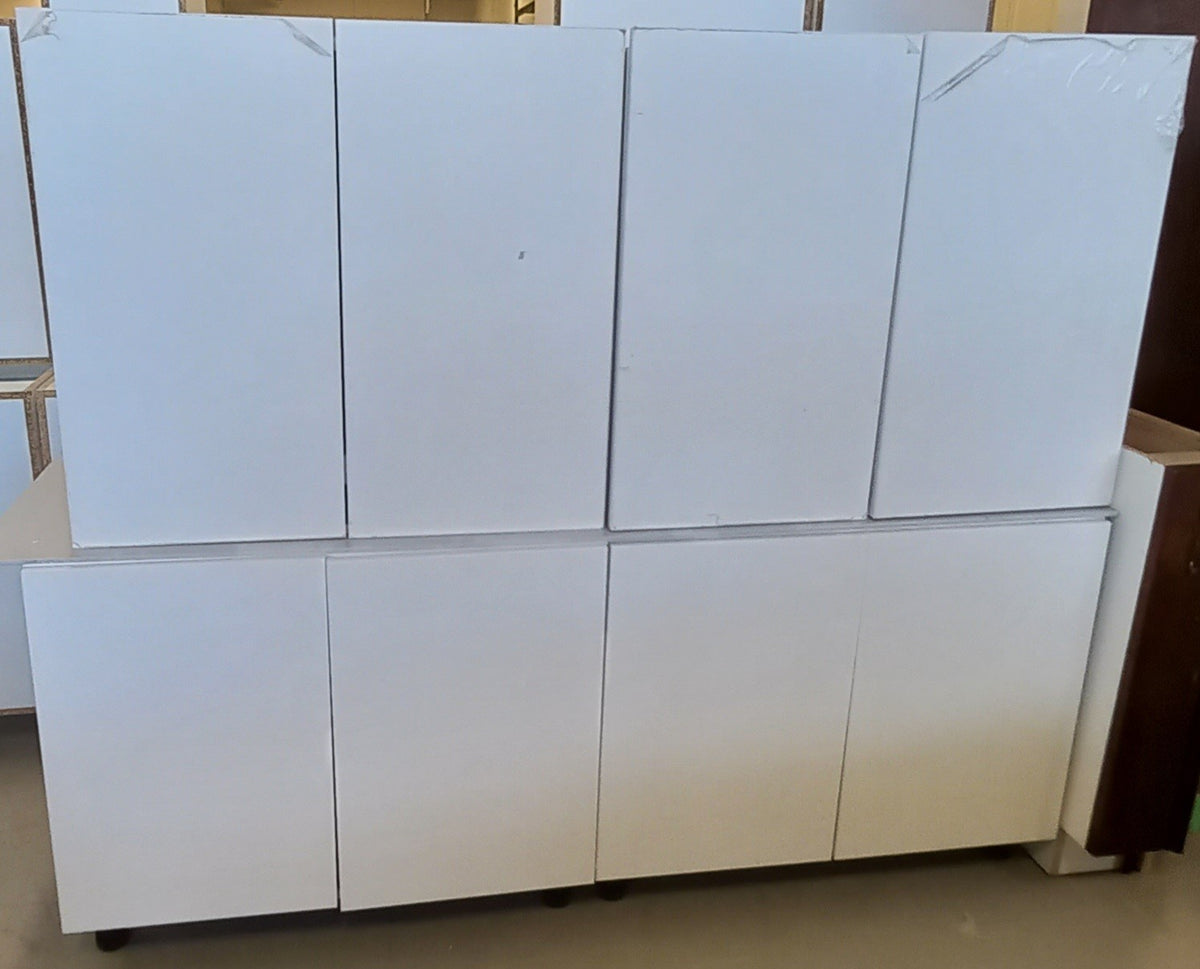 Set of 4 White Kitchen Cabinets