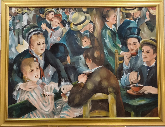 41x53-Inch Artwork - Pierre-Auguste Renoir Dance at Le Moulin de la Galette Hand-Painted