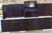 Set of Kitchen Cabinets in Dark Brown