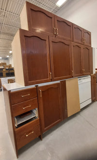 Set of Kitchen Cabinets in Brown