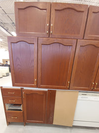 Set of Kitchen Cabinets in Brown