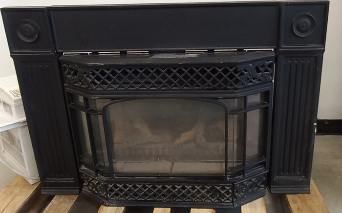 Black Cast Iron Gas Fireplace Insert