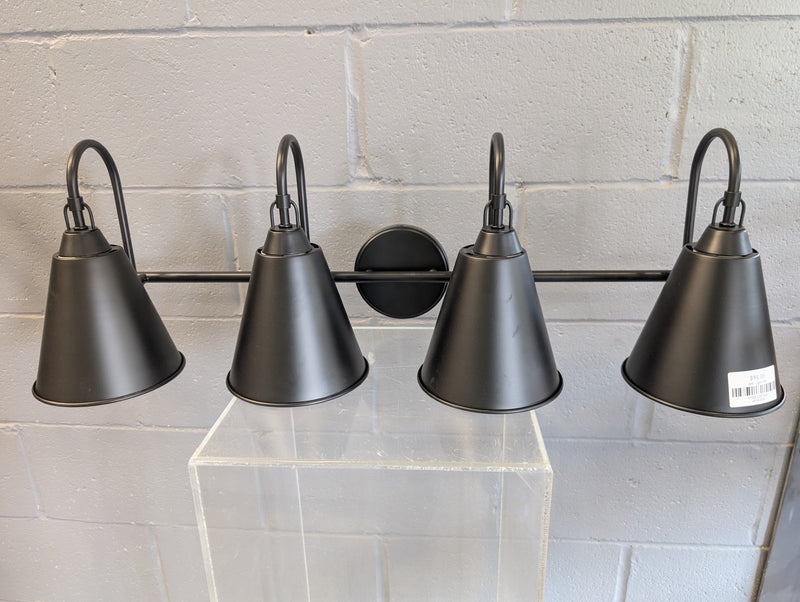 Four Light Vanity Fixture in Black
