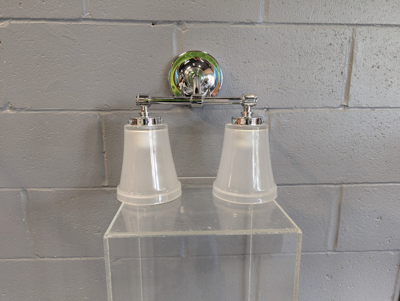 Two Light Frosted Glass Vanity Fixture