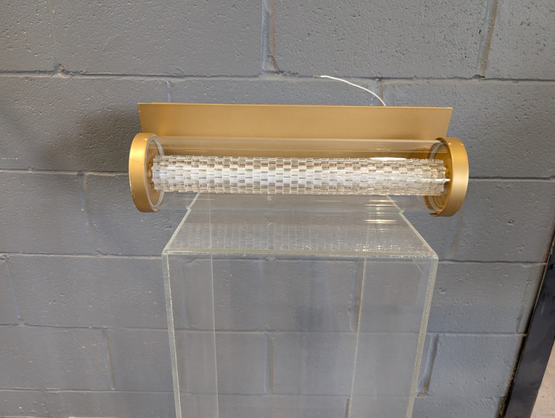 Gold Wall Sconce with Geometric Shade