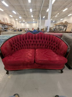 Antique Red Loveseat