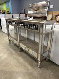 Silver Mirror Console