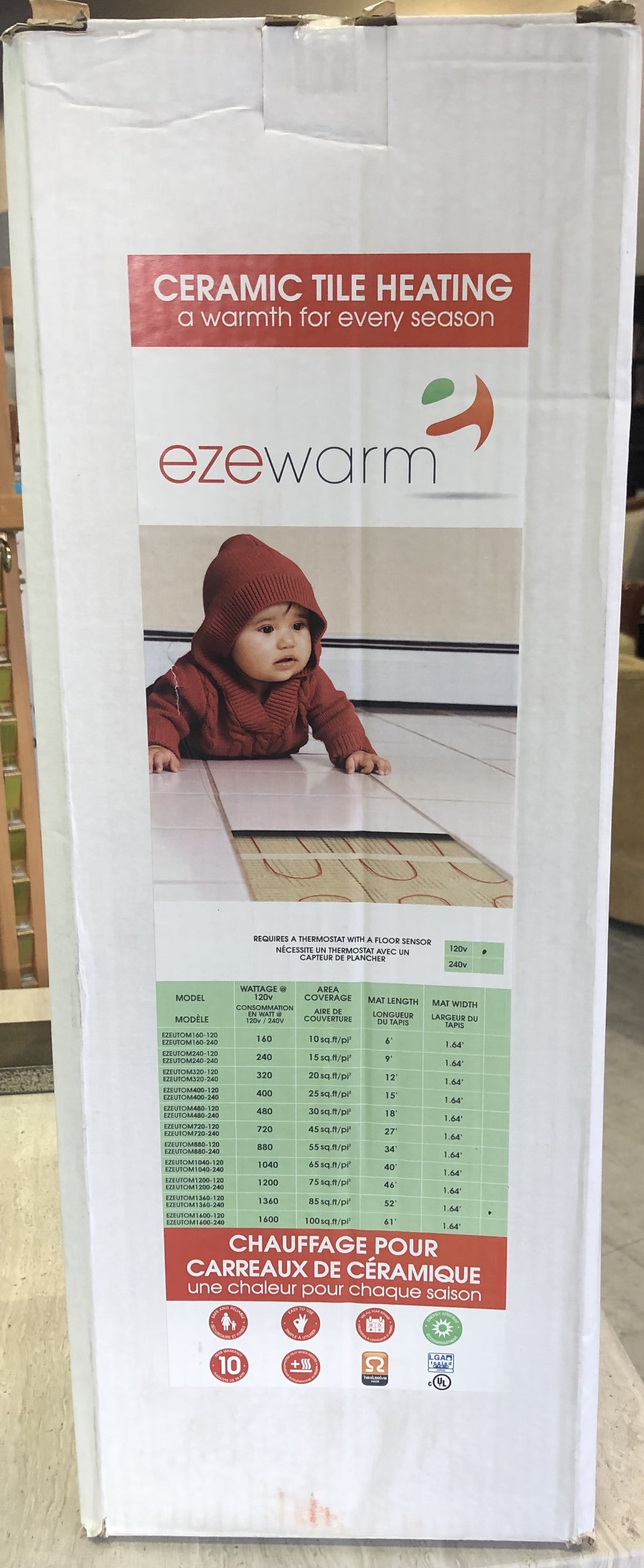 EZEwarm Ceramic Tile Heating