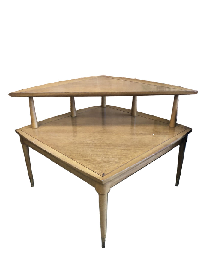 Triangular two leveled side table