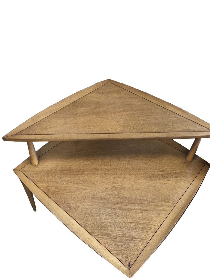 Triangular two leveled side table