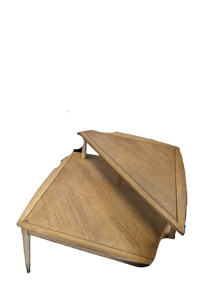 Triangular two leveled side table