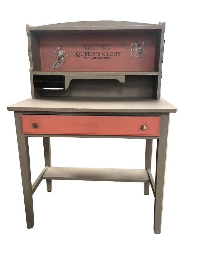 Grey and Pink Makeup table