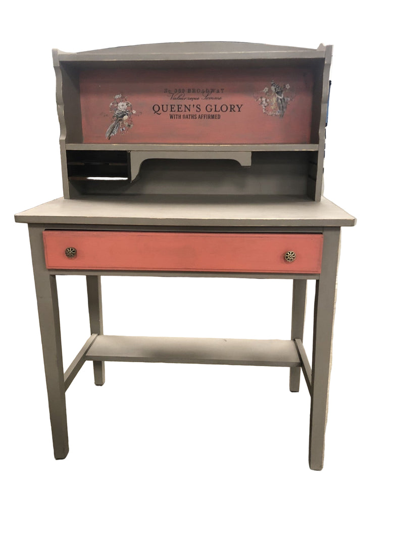 Grey and Pink Makeup table