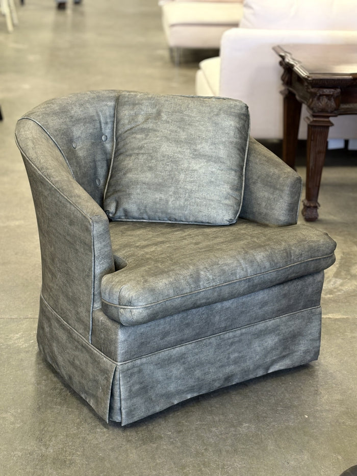 Cushioned Club Chair (Deep Olive)
