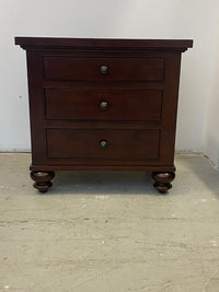 Solid Oak Wood 3 Drawer Bedside Table