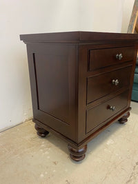 Solid Oak Wood 3 Drawer Bedside Table