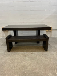 Black Wooden Dining Table w/Bench