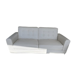 Faux Leather Upholstered Square Quilt Tuft Pattern