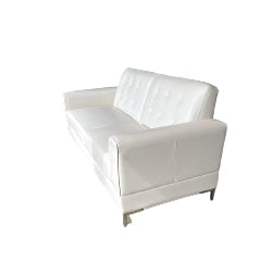 Faux Leather Upholstered Square Quilt Tuft Pattern