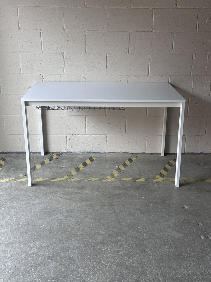 White Desk with Cable Management