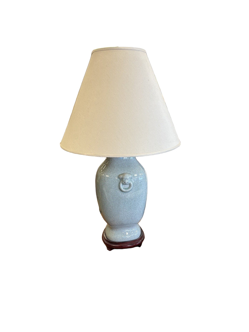 21-Inch Crackle Chinese Lamp