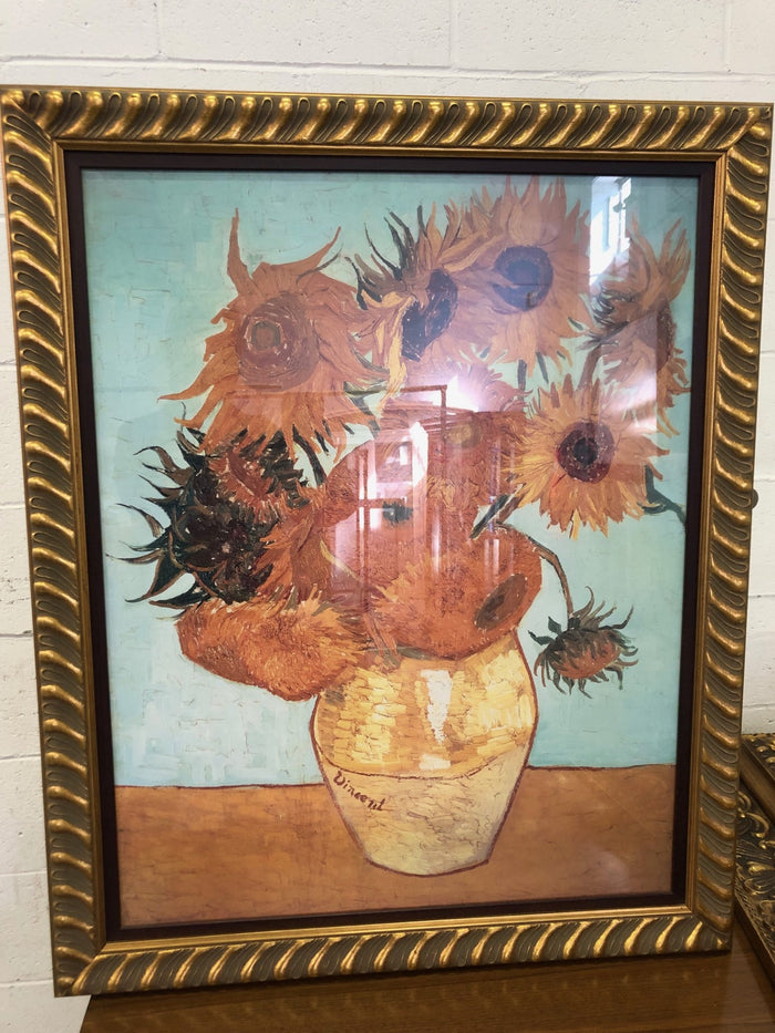 Framed Van Gogh "Sunflowers"