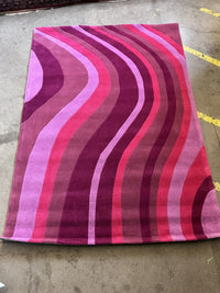 5 x 8' Pinks and Purple Swirls Carpet