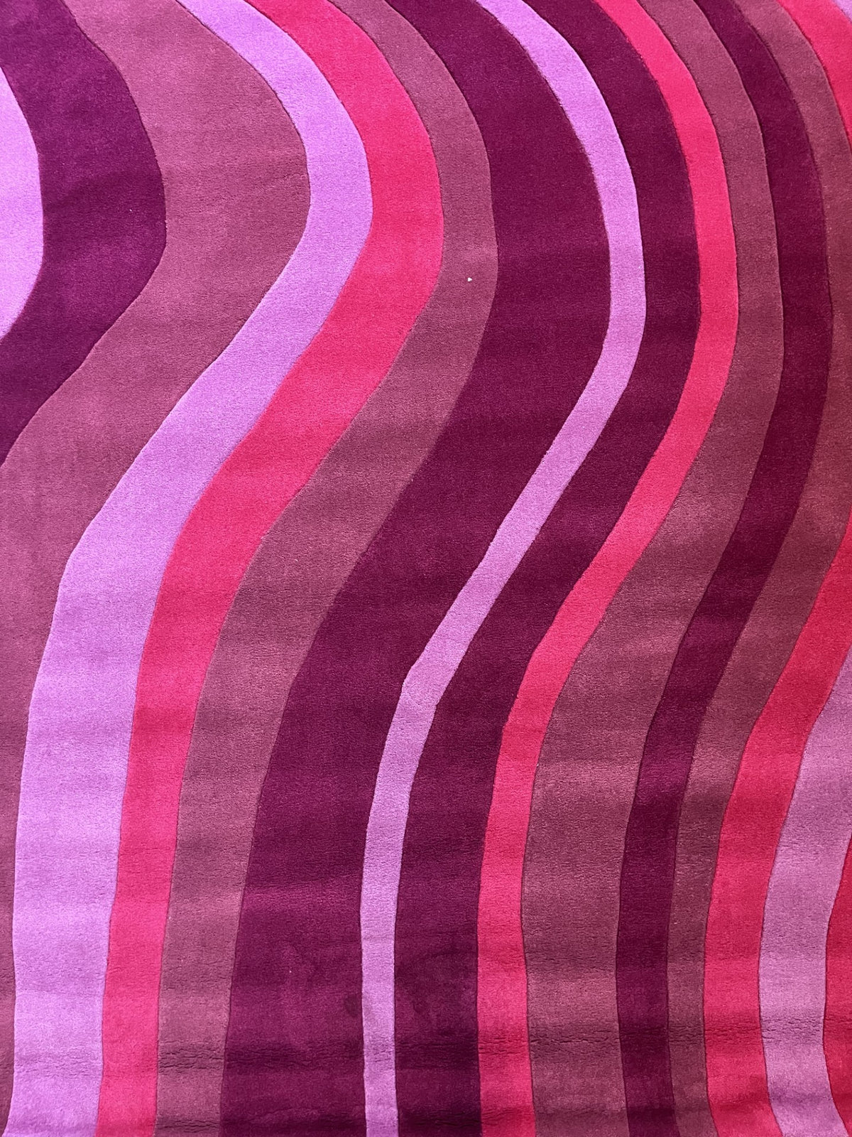 5 x 8' Pinks and Purple Swirls Carpet