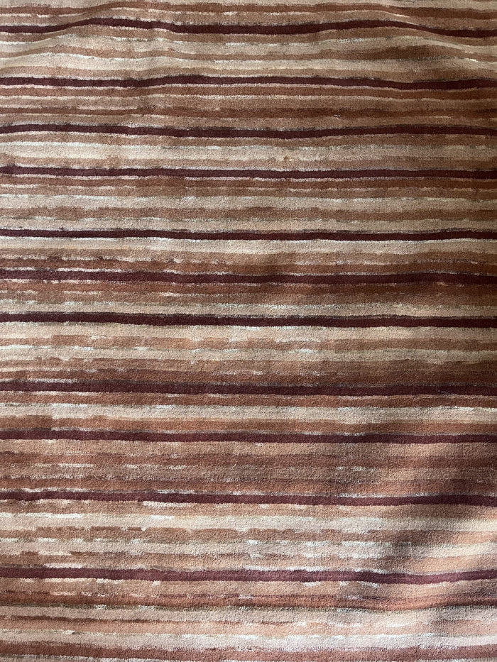 5 x 8' Brown Striped Carpet