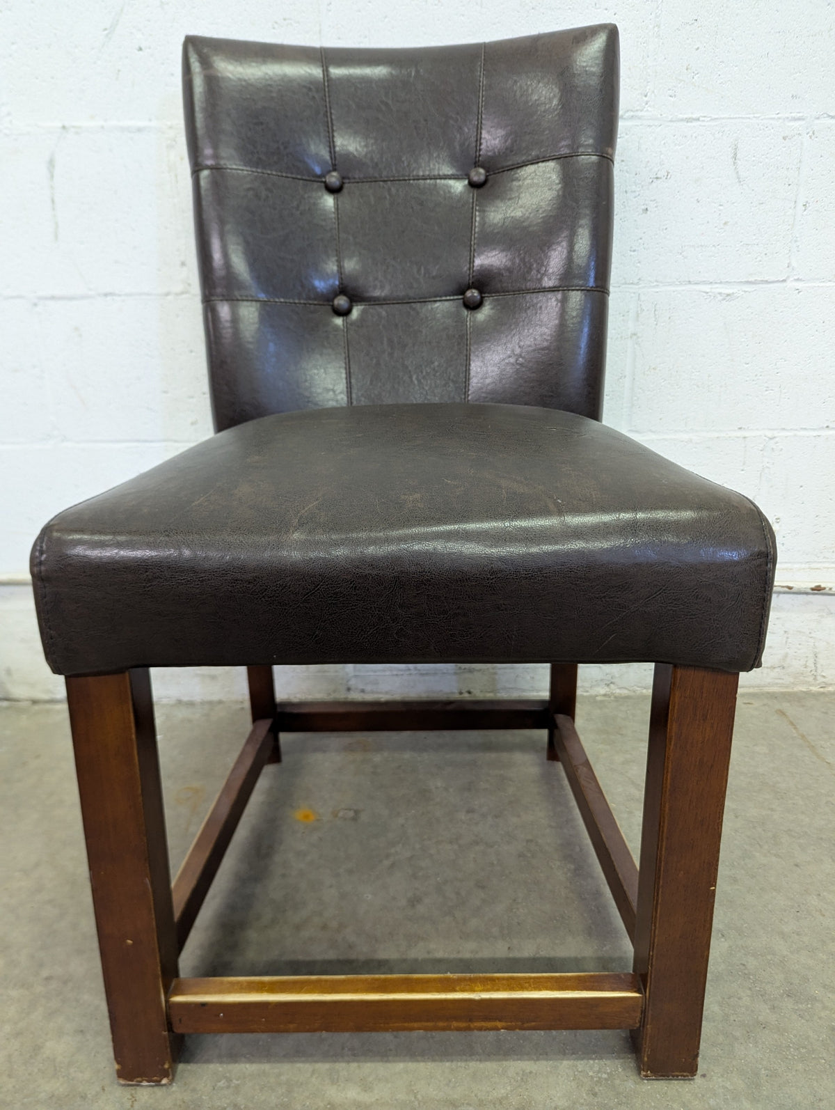 Tufted Faux Leather Dining Chair