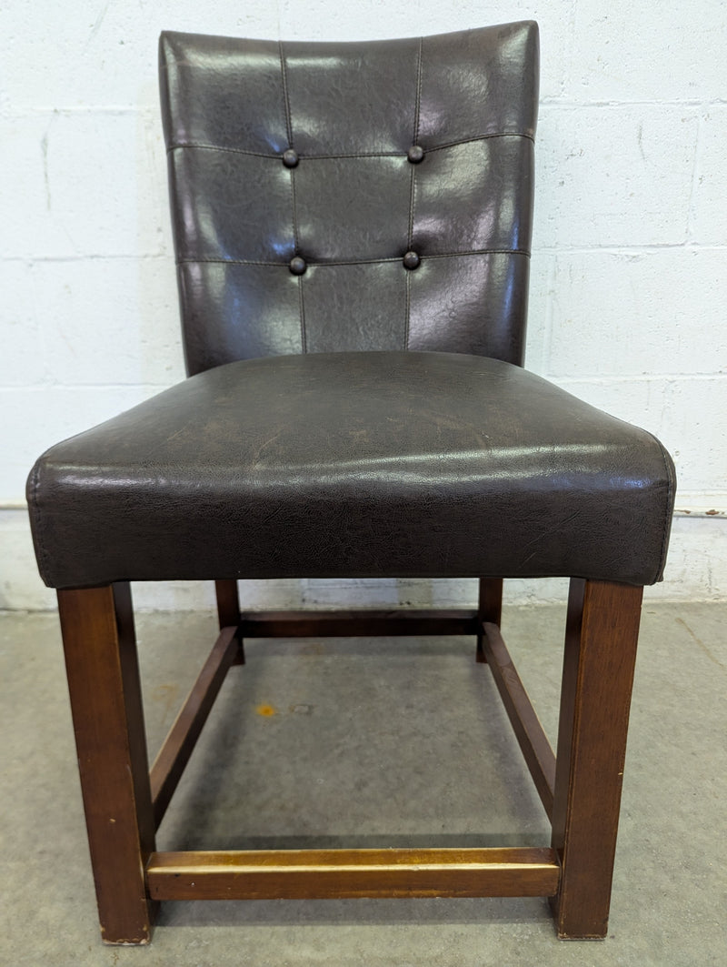 Tufted Faux Leather Dining Chair