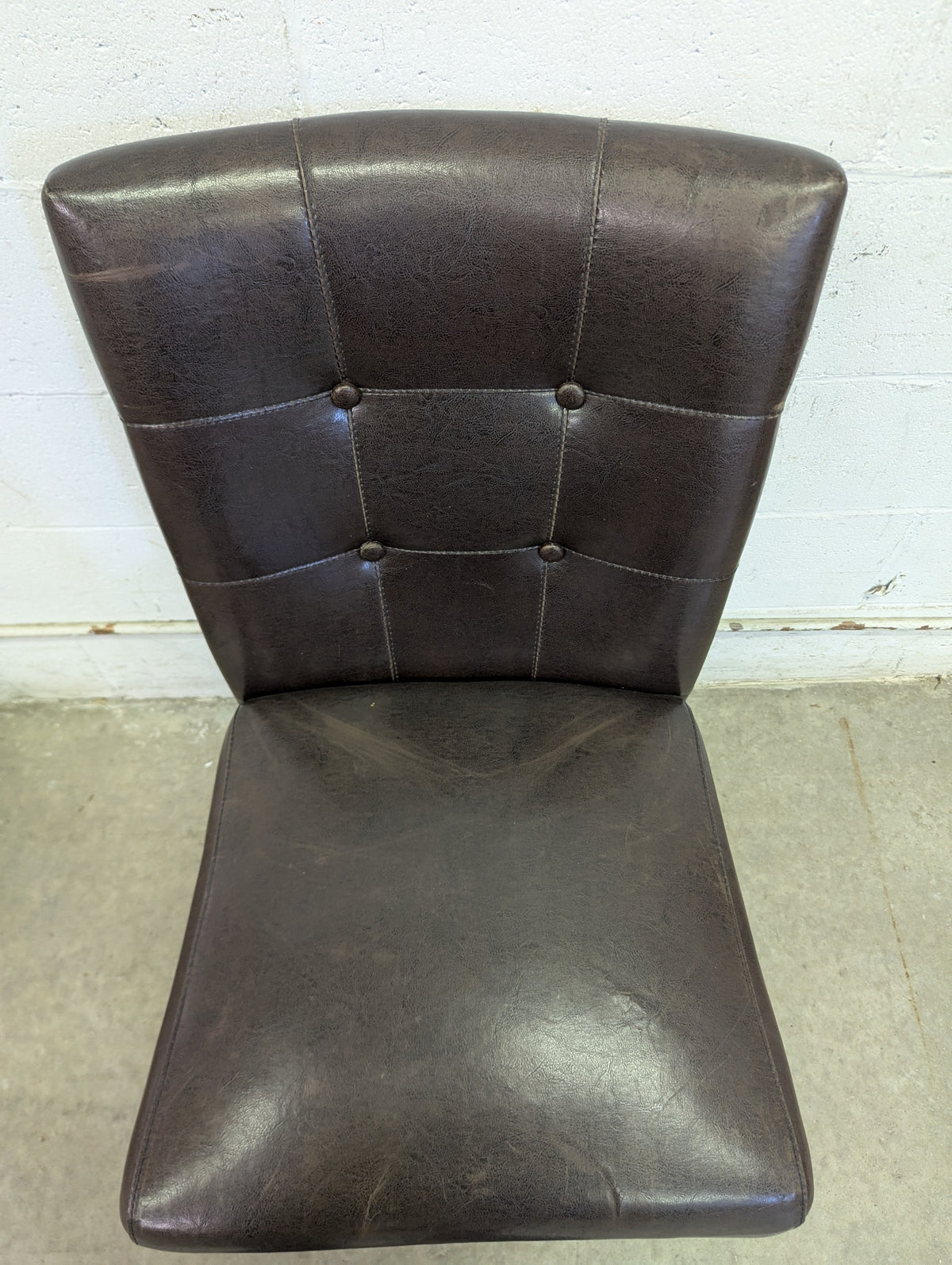 Tufted Faux Leather Dining Chair