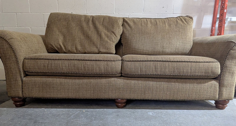 Brown Two Seater Sofa with Contrast Trim