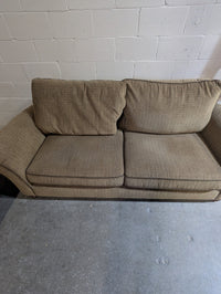 Brown Two Seater Sofa with Contrast Trim