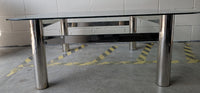 Glass & Chrome Square Coffee Table