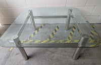 Glass & Chrome Square Coffee Table
