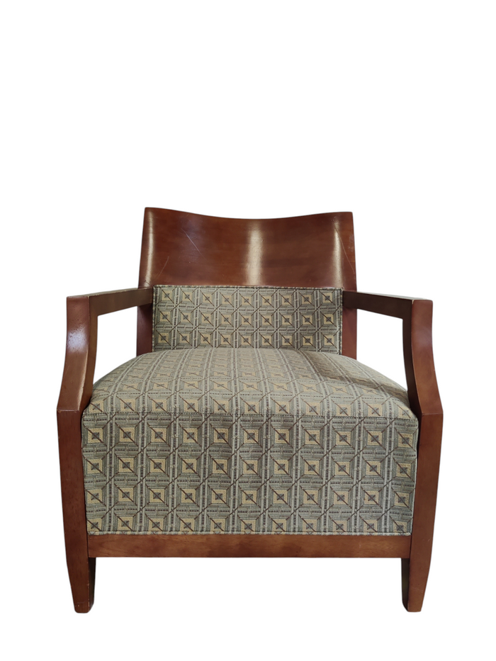 Art Deco Wood Accent Chair